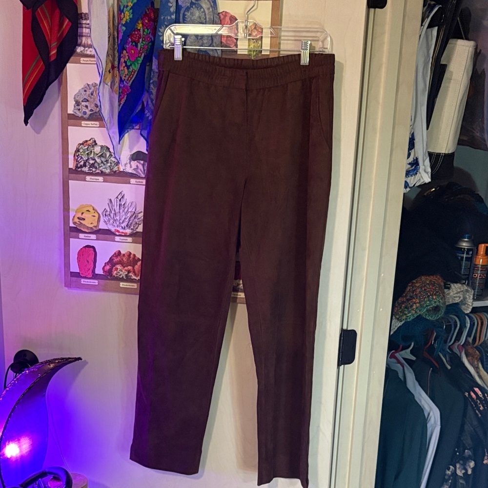 Brown Suede Pants